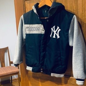 JH DESIGNS MLB NEW YORK YANKEES REVERSIBLE Hooded Jacket